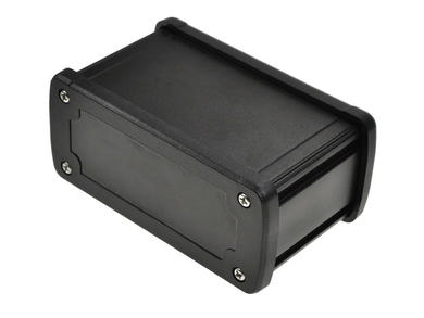 Enclosure; multipurpose; ALUG705BK060-BK; aluminum; 115,1mm; 69mm; 51,6mm; black; black polycarbonate ends; Gainta; RoHS