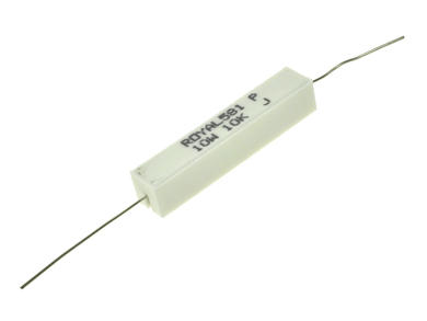 Resistor; cermet; R10W5%10k; through-hole (THT); 10W; 10kohm; 5%; 9x10x49mm; axial; PRW0AWJP103B00; RoyalOhm; RoHS