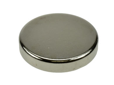 Magnet; cylindrical; N38; 25mm; 5mm; nickel plated; Neodymium