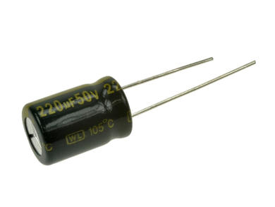 Kondensator; elektrolityczny; niskoimpedancyjny; 220uF; 50V; WLR221M1HG16M; fi 10x16mm; 2,5mm; przewlekany (THT); luzem; Jamicon; RoHS