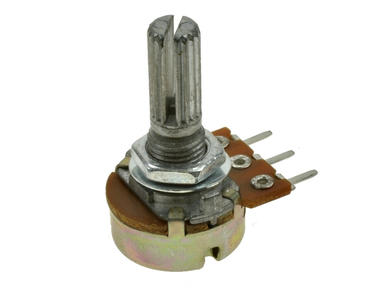 Potentiometer; shaft; single turn; mono; WH148-1A-2 20V B20K; 20kohm; linear; 20%; 0,125W; axis diam.6,00mm; 20mm; metal; knurled; 300°; carbon film; through-hole (THT); RoHS