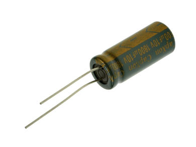 Capacitor; electrolytic; Low Impedance; 1800uF; 10V; KEN1800u10V; diam.10x25mm; through-hole (THT); bulk; CapXon; RoHS