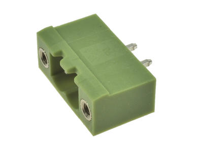 Terminal block; XY2500V-DS-02P; 2 ways; R=5,08mm; 8,4mm; 12A; 300V; through hole; straight; bolted; green; Xinya; RoHS