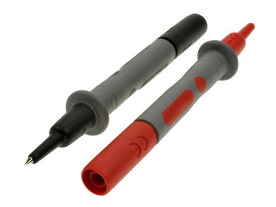 Test probe; FC210BR; black & red; 2mm; pluggable (4mm banana socket); 10A; 1000V; 115mm; safe; RoHS