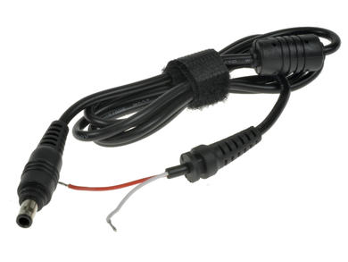 Plug with cable; DC power; with center pin; with ferrit; AK-SC-05; 3,0mm; 5,5mm; straight; with 1,2m cable; PVC; RoHS