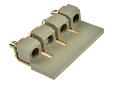 Insertion bridge; for DIN rail terminal blocks; DS6-04P; black; 4 ways; Dinkle; RoHS