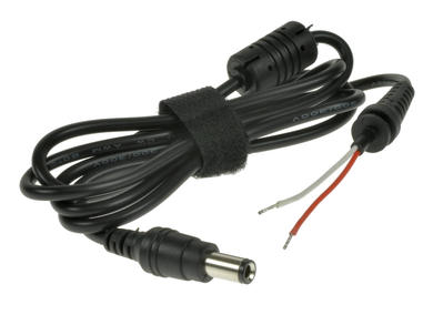 Plug with cable; DC power; with ferrit; AK-SC-06; 3,0mm; 6,3mm; straight; with 1,2m cable; PVC; RoHS