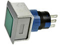 Przełącznik; przyciskowy; LAS1-AWF-11/G; ON-(ON); zielony; bez podświetlenia; do lutowania; 2 pozycje; 5A; 250V AC; 25x25mm; 40mm; Onpow