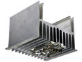 Radiator; do SSR 1-fazowych; z uchwytem TS35 na szynę DIN; z otworami; SSR P4357/10/TS35; naturalny; 1K/W; 100mm; 124mm; 80mm; Firma Piekarz