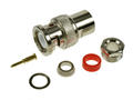 Plug; BNC; WSBNC; for cable; RG58 50 Ohm; clamp; straight; white; silver; RoHS