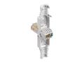 Wtyk; RJ45 8p8c; RJ45; na przewód; proste; przewód okrągły linka; przewód okrągły drut; przezroczysty; beżowy; złocone; zatrzaskowe; Goobay; RoHS