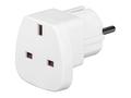 Adapter wtyk / gniazdo; zasilające AC; CEE 7/7-UK; ADAP-UK/CEE 7/7; proste; wciskane; 13A; 230V; Goobay; RoHS