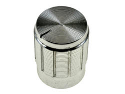 Knob; GSL13; 6mm; silver; fi 13mm; 17mm; plastic