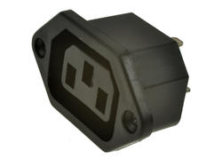 Socket; AC power; IEC C13 IBM; CS-003; straight; screw; for panel; 10A; 250V; 4,8x0,8mm connectors; RoHS