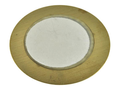 Piezoelectric buzzer; FT-G27T6.5A1; dia. 27mm; 6,5kHz; surface mounted (SMD); extern driven; brass; diaphragm; 24nF; KEPO