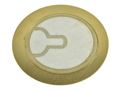 Piezoelectric buzzer; FT-20T-4.0B1; dia. 20mm; 4kHz; surface mounted (SMD); self driven; brass; diaphragm; 0,42mm; 20000nF
