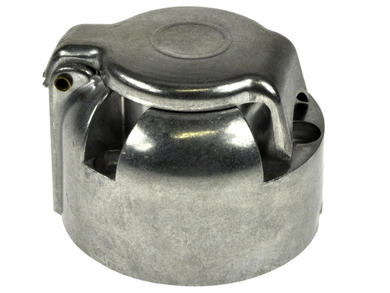 Socket; for trailer; 85340; 7 ways; straight; clamp; 4,0mm2; for cable; for panel; 12/24V; RoHS