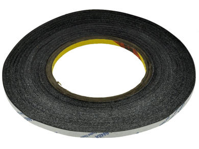Tape; double-sided; TS 05/30; 30m; 5mm; 0,15mm; black; self-adhesive