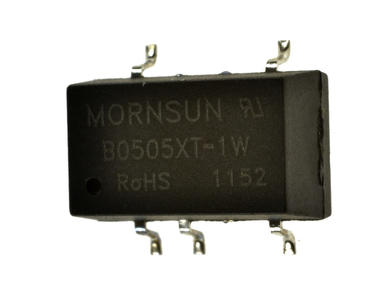 Przetwornica; B0505XT-1W; moduł DC/DC; 5V (4,5÷5,5)V; DC; 5V; DC; 200mA; 1W; izolowany; 1kV; SMD; powierzchniowy (SMD); Mornsun; RoHS