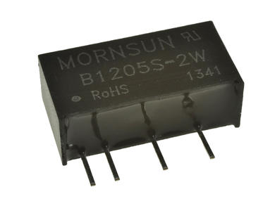 Power Inverter; B1205S-2W; DC/DC converter; 12V (10,8÷13,2)V; DC; 5V; DC; 400mA; 2W; insulated; 1kV; SIL7; through hole (THT); Mornsun; RoHS