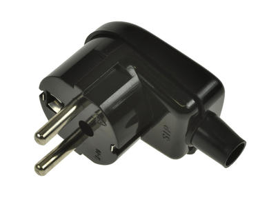 Plug; AC power; CEE 7/6; W10BP; angled 90°; for cable; 16A; 250V; screw; Powstaniec; RoHS