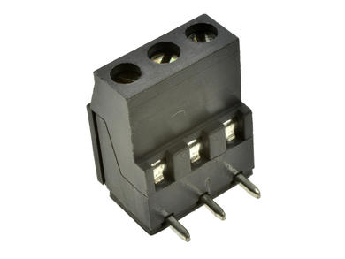 Terminal block; MEQ03001; AK371; 3 ways; R=5,00mm; 10mm; 24A; 300V; through hole; angled 90°; lift type; square hole; slot screw; screw; vertical; 0,34÷4mm2; grey; Sauro; RoHS