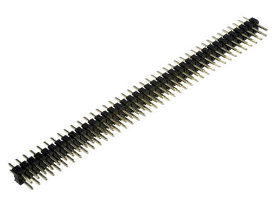 Pin header; pin; PLMD80S; 2,00mm; black; 2x40; straight; 2mm; 2,8/4mm; through hole; gold plated; RoHS