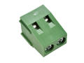 Terminal block; DG128-5.0-02P; AK128; 2 ways; R=5,00mm; 14,1mm; 10A; 300V; through hole; straight; square hole; cross screw; screw; horizontal; 2,5mm2; green; Degson; RoHS