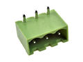 Terminal block; XY2500R-D-03P; 3 ways; R=5,08mm; 8,4mm; 12A; 300V; through hole; angled 90°; closed; green; Xinya; RoHS