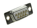 Socket; D-Sub; Canon 9p; 9 ways; through hole; straight; white; plastic; screwed; Connfly; RoHS