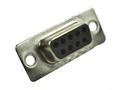 Socket; D-Sub; Canon 9p; 9 ways; for cable; solder; straight; black; plastic; screwed; RoHS