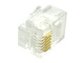 Plug; RJ12 6p6c; RJ(6p); for cable; straight; clear; latch; RoHS