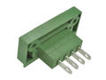 Terminal block; 2CDGB-5.08/04; 4 ways; R=5,08mm; 27,2mm; 15A; 300V; for panel; straight; bolted; closed; solder; green; Degson; RoHS