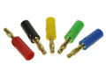 Banana plug; 4mm; 25.419.4; green; 41mm; pluggable (4mm banana socket); screwed; 32A; 60V; nickel plated brass; ABS; Amass; RoHS