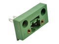 Terminal block; 2CDGB-5.08/02; 2 ways; R=5,08mm; 27,2mm; 15A; 300V; for panel; straight; closed; bolted; solder; green; Degson; RoHS