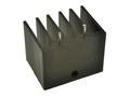 Heatsink; with hole; with 2 solder pins; DY-KR/2; blackened; 20mm; ribbed; 9,9K/W; 26mm; 20mm