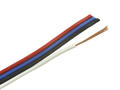 Wire; flat; TLWY; 4x0,22mm2; 0,22mm2; multicolor; PVC; -30...+70°C; 150V; 50m reel; Technokabel; RoHS