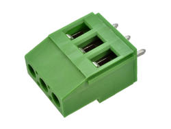 Łączówka; AK700/03-5.0-GN; AK700; 3 tory; R=5,00mm; 19mm; 20A; 300V; przewlekany (THT); proste; otwór kwadratowy; śruba prosta; śrubowy; poziomy; 2,5mm2; zielony; PTR Messtechnik; RoHS