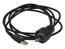 Wtyk z przewodem; USB A; 17-200231; USB 2.0; czarny; proste; bagnetowe; z przewodem 2m; PBT; Conec; RoHS