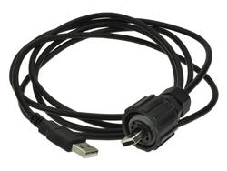 Wtyk z przewodem; USB A; 17-200231; 4 tory; proste; czarny; bagnetowe; z przewodem 2m; złocone; 100V; 1,5A; IP20 / IP67; PBT; Conec; RoHS