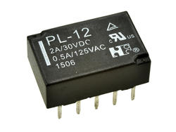 Przekaźnik; bistabilny; PL-12; 12V; DC; 2 styki przełączne; 1 cewka; 0,5A; 125V AC; 1A; 30V DC; do druku (PCB); Forward Relays; RoHS