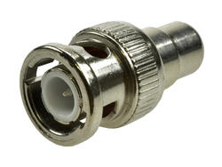 Adapter plug / socket; BNC; RCA; WGBNC; straight; white; silver; RoHS