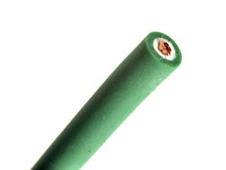 Przewód; silikonowy; LI2G1,0G; linka; Cu; 1x1,00mm2; zielony; silikon; podwójna izolacja; 3,9mm; -50...+180°C; 1000V; RoHS