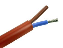 Przewód; silikonowy; SIHF; 2x0,75mm2; linka; Cu; czerwono-brązowy; okrągły; silikon; 7,9mm; 300/500V; Helukabel; RoHS