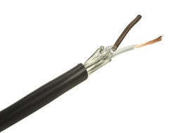 Wire; data transmission; Technotronik; LIYCY; 2x0,25mm2; stranded; Cu; black; PVC; round; shielded; 300V; 200m reel; Technokabel; RoHS