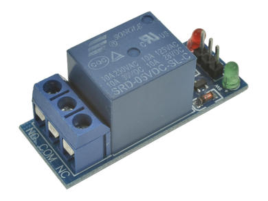 Extension module; relay; MP-1K; 5V; 10A; 250V; 1- channel; relay SRD-05VDC-SL-C; pin strips; screw
