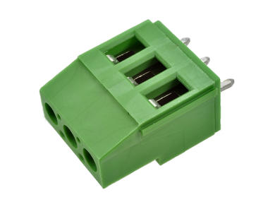 Terminal block; AK700/03-5.0-GN; AK700; 3 ways; R=5,00mm; 19mm; 20A; 300V; through hole; straight; square hole; slot screw; screw; horizontal; 2,5mm2; green; PTR Messtechnik; RoHS