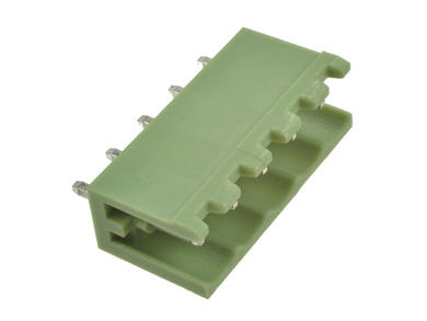 Terminal block; XY2500V-A-05P; 5 ways; R=5,00mm; 12mm; 12A; 300V; through hole; straight; open; green; Xinya; RoHS