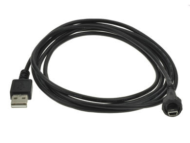 Wtyk z przewodem; USB A; miniUSB B; 17-250031; USB 2.0; czarny; proste; bagnetowe; z przewodem 2m; PBT; Conec; RoHS