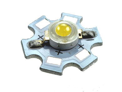 Power LED; ZH-P020A; white; 120lm; 120°; star; 3,2V; 350mA; 1W; (cold) 5000÷6000K; surface mounted
